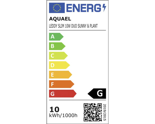 Energielabel voor Aquael Leddy Slim 10 Watt Duo Sunny en Plant