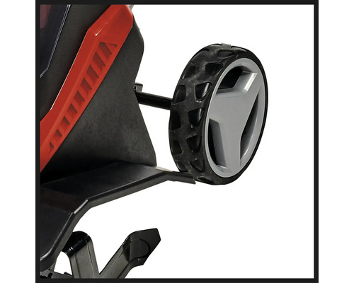 Detailweergave van een grasmaaier met wiel