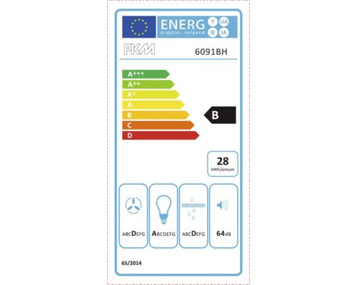 PKM 6091BH energielabel