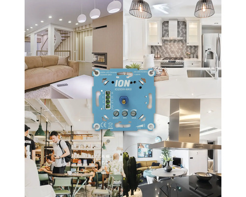 Lichtscènes met dimmer voor ledlampen in woonkamers en restaurants