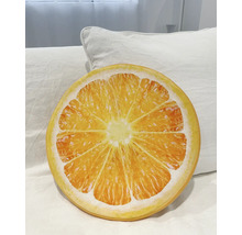 Decoratief kussen in sinaasappelschijfdesign
