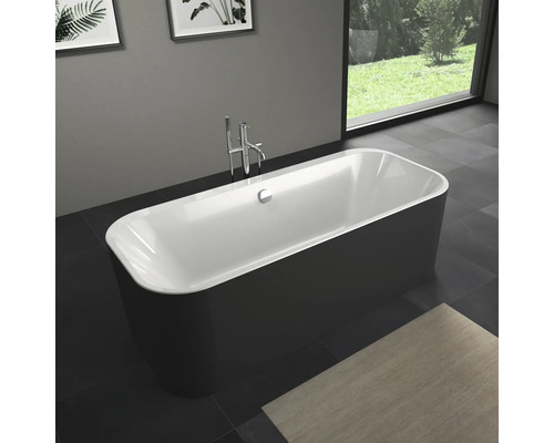 DURAVIT Ligbad ovaal Happy D.2 Plus 180x80x46 cm grafiet mat/wit