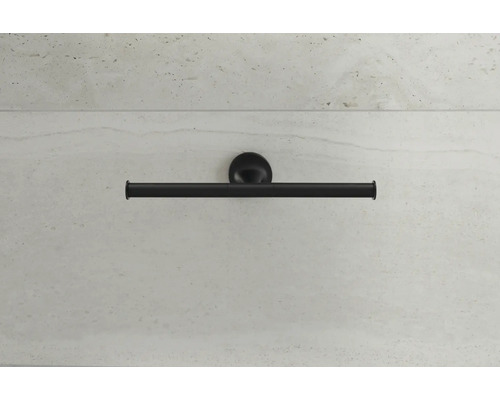 Zwarte handdoekhouder voor wandmontage