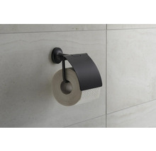 Toiletpapierhouder met deksel aan de wand