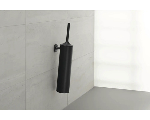 Zwart toiletborstelgarnituur voor wandmontage