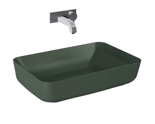 Opzetwastafel en wandkraan in de badkamer