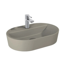 Opzetwastafel in ovale vorm met kraan