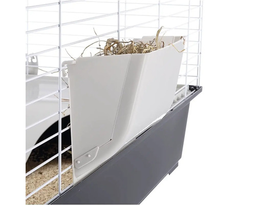 Kunststof hooiruif voor een klein dierenhok