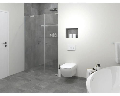 Moderne badkamer met douche, toilet en bad