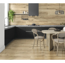 Wand- en vloertegel Firenze dark oak 23x120 cm