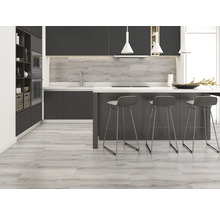 Wand- en vloertegel Firenze grijs oak 23x120 cm