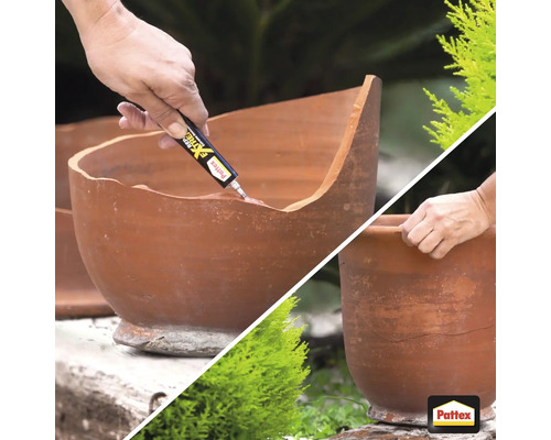 Gebroken bloempot repareren met lijm