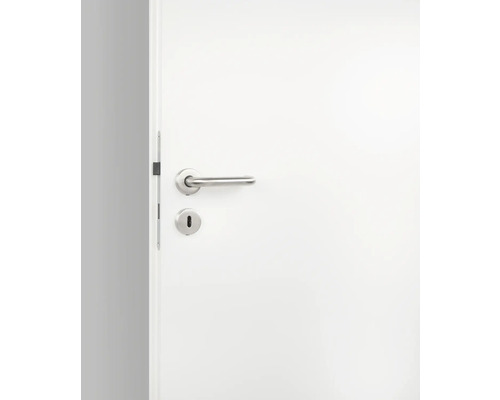 Witte binnendeur met roestvrijstalen beslag
