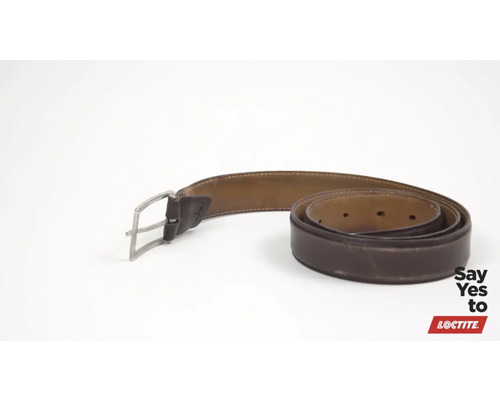 Bruine leren riem met metalen gesp