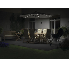 SOLUNA Parasol LED antraciet Ø 300 cm