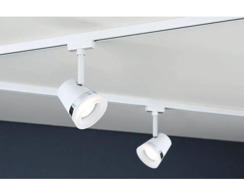 Plafondlamp met twee spots op een rail