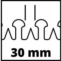 Symbool voor 30 millimeter nietje