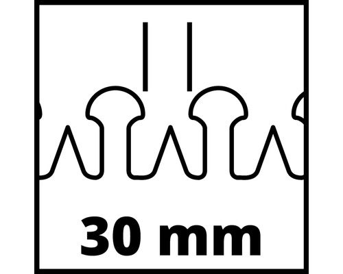Symbool voor 30 millimeter nietje