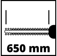 Symbool voor een 650 millimeter lange geleiderail