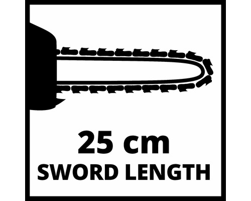 Zwaardlengte 25 cm voor kettingzaag