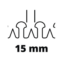 Afbeelding van een draadklem met de aanduiding 15 millimeter