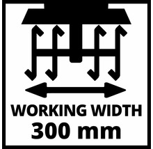 Werkbreedte 300 millimeter symbool