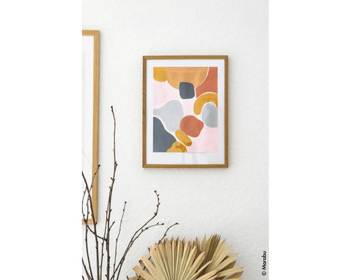 Ingelijst abstract kunstwerk met geometrische vormen