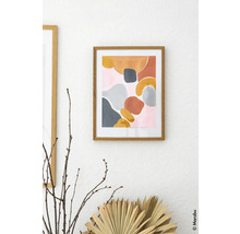 Ingelijste abstracte muurkunst met geometrische vormen