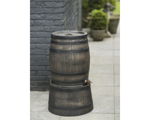 Regenton in houten vat-look met kraan