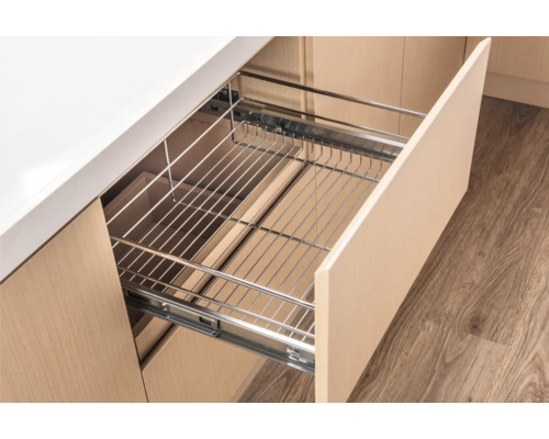 Keukenkastlade met draadmand