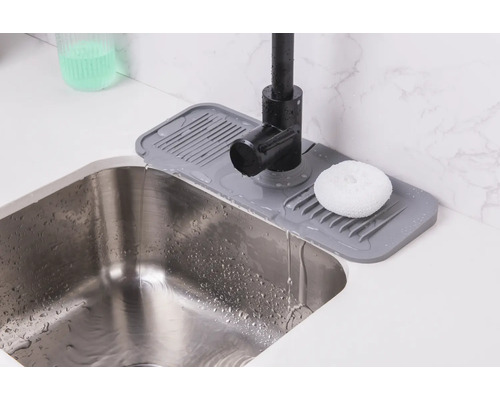 Spoelbakmengkraan met afdruipmat en schuurspons