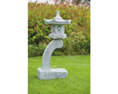 Tuinlantaarn van steen met gebogen voet voor decoratie