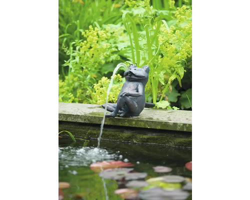 Kikkerfiguur als waterspuwer voor tuinvijver