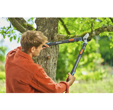 Man snoeit boomtakken met een tuinschaar.