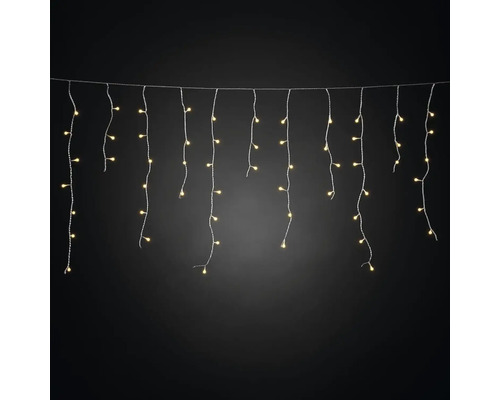 Decoratieve lichtslinger met hangende strengen en warm wit licht