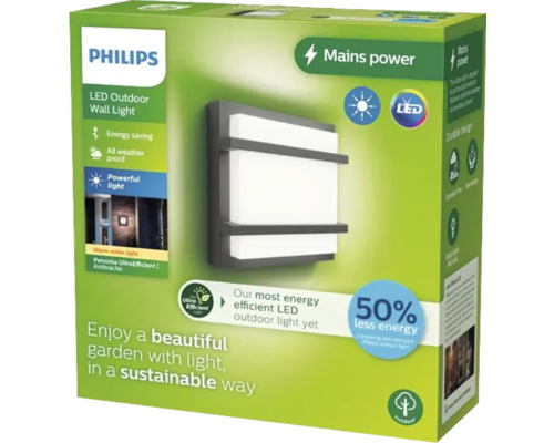 Verpakking van een Philips LED buitenwandlamp