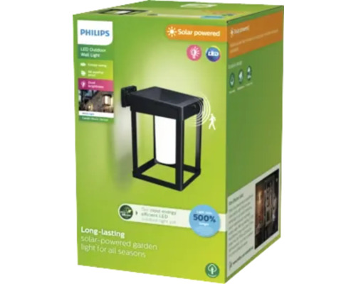 Philips Solar LED buitenwandlamp in productverpakking