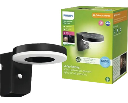 Philips solar buitenwandlamp en productverpakking