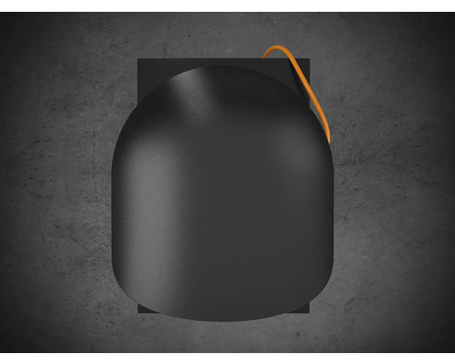 Zwarte wandlamp met kabelaansluiting