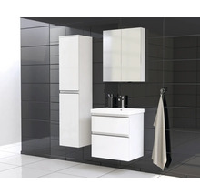 JUNGBORN Hoge badkamerkast TRENTA 161,8x35x35 cm wit glans