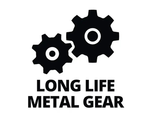 Symbool lange levensduur metalen versnelling