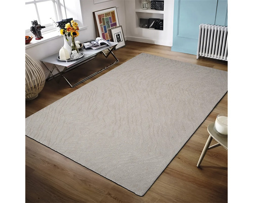 Tapijt in een heldere woonkamer met houten vloer en meubels