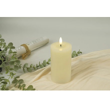 Decoratieve ledkaars met boekrol en eucalyptus