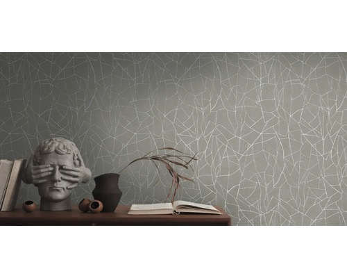 Behang met geometrisch patroon op een muur