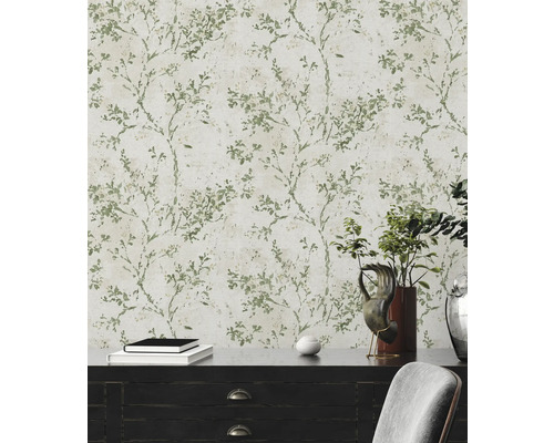 Behang met bloemmotief en takken