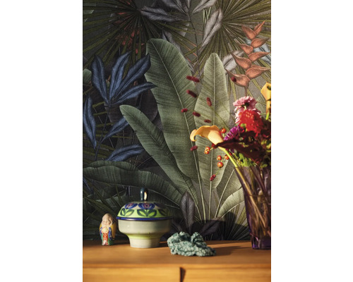 Decoratief junglebehang met plantmotieven