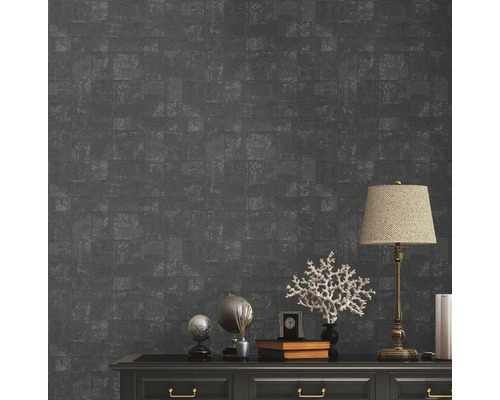 Wandontwerp met patroon met dressoir en decoratieve items