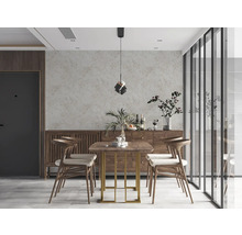 Eetkamer met eettafel, stoelen en dressoir in modern design