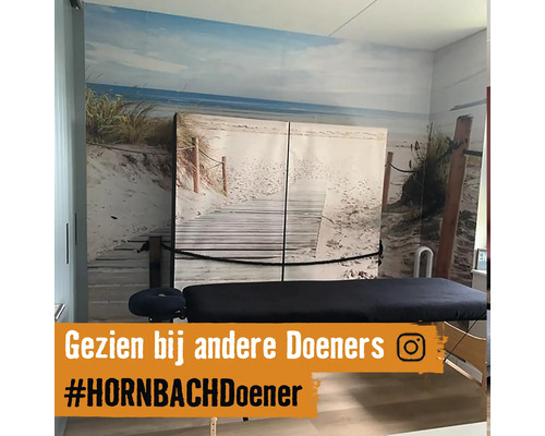 Kamer met strandbehang en massagebank