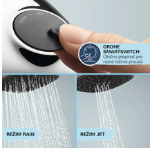 Grohe SmartSwitch douchekop met straalsoorten Rain en Jet